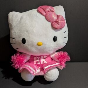 Hello Kitty Ty Beanie Buddy Baby cheerleader with pom pom 11" plush toy with tag